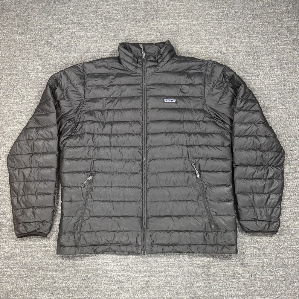 Patagonia Down Sweater Jacket Mens XL Black Puffer Full Zip Insulated Outdoor